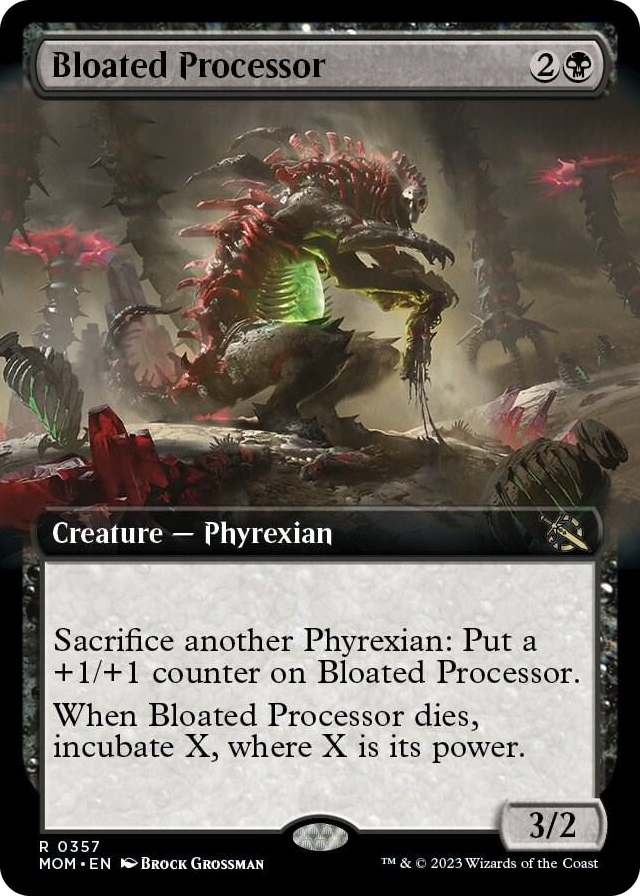 Bloated Processor (Extended Art) #357 R - March of the Machine Pokemon card