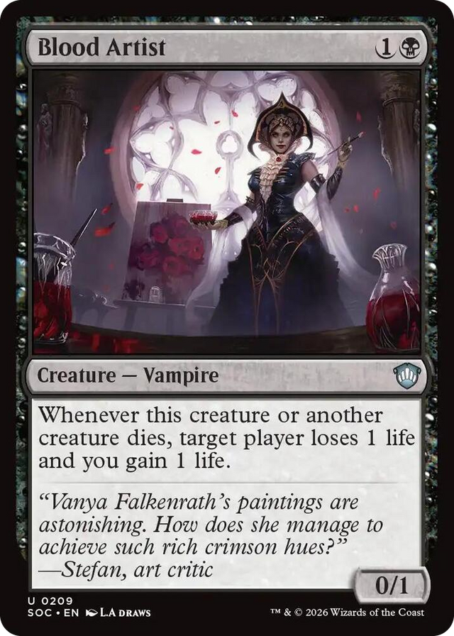 0209 Blood Artist U Commander: Secrets of Strixhaven