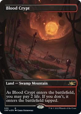 0530 Blood Crypt (Borderless) (Galaxy Foil) R Unfinity