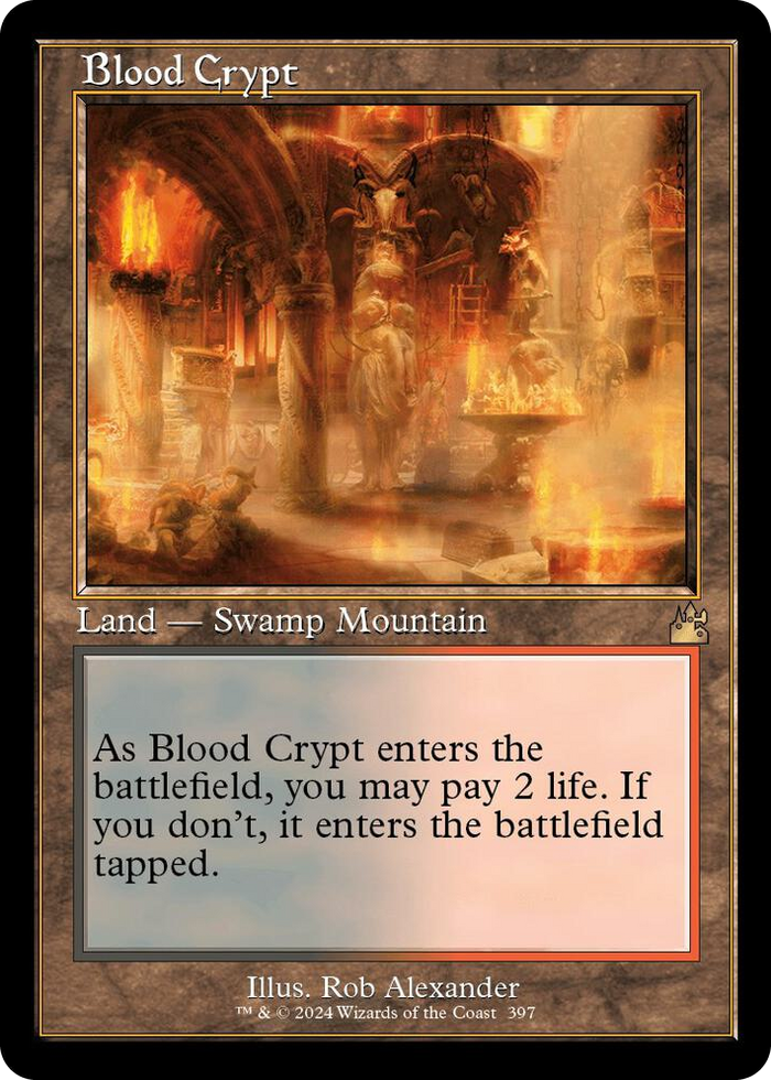Blood Crypt (Retro Frame) #397 R - Ravnica Remastered Pokemon card