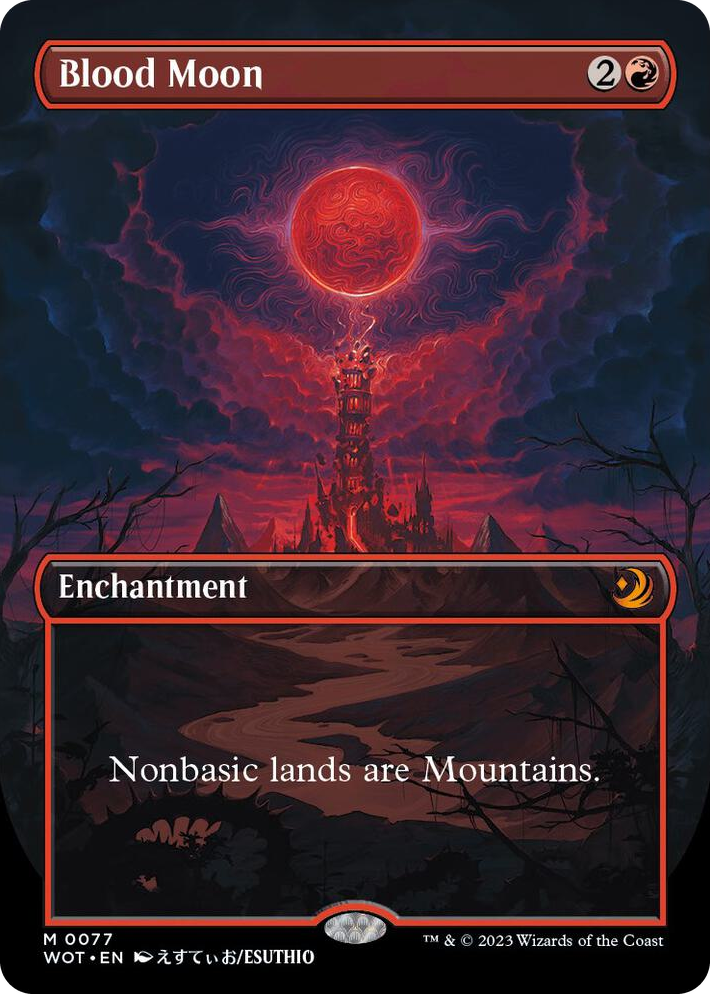 0077 Blood Moon (Anime Borderless) M Wilds of Eldraine: Enchanting Tales