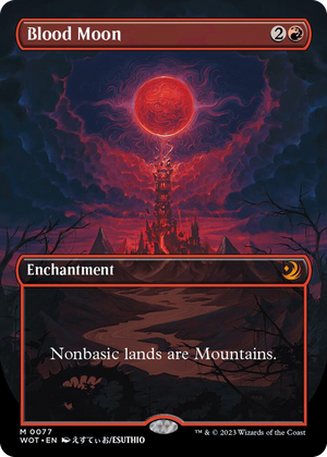 0077 Blood Moon (Anime Borderless) M Wilds of Eldraine: Enchanting Tales
