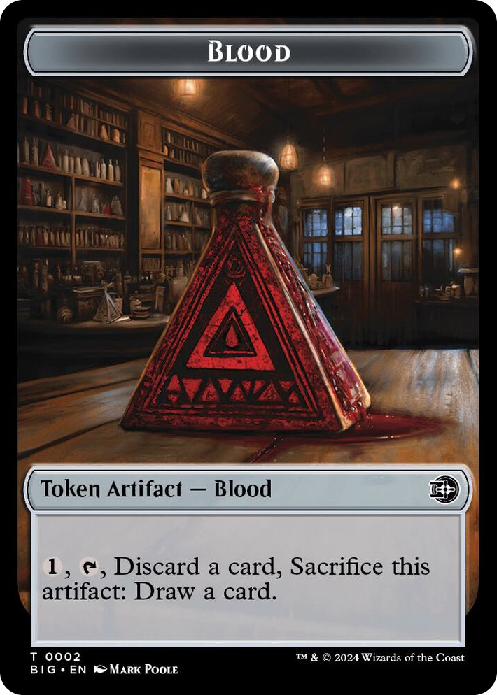 0002 Blood // Plot Double-Sided Token T Outlaws of Thunder Junction: The Big Score