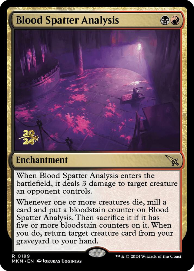 0189 Blood Spatter Analysis R Prerelease Cards