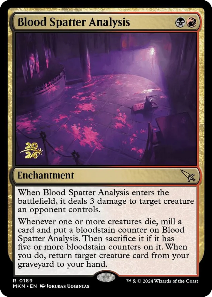 0189 Blood Spatter Analysis R Prerelease Cards