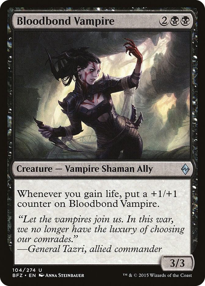 Bloodbond Vampire #104 U - Battle for Zendikar Pokemon card