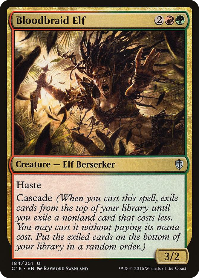 Bloodbraid Elf #184 U - Commander 2016 Pokemon card