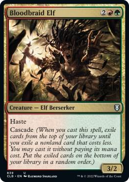 Bloodbraid Elf #839 U - Commander Legends: Battle for Baldur's Gate Pokemon card