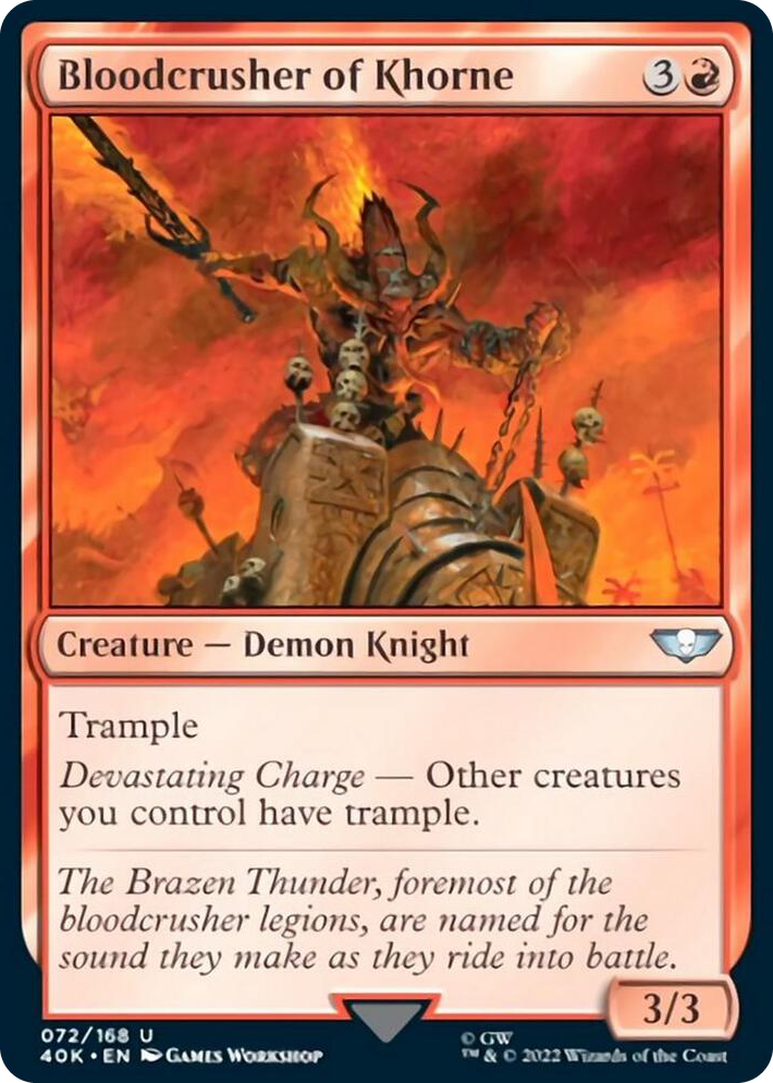 0072 Bloodcrusher of Khorne (Surge Foil) U Universes Beyond: Warhammer 40,000