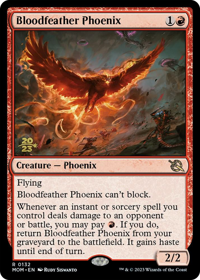 0132 Bloodfeather Phoenix R Prerelease Cards