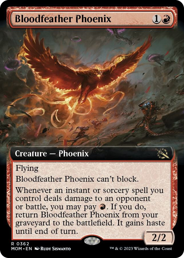 Bloodfeather Phoenix (Extended Art) #362 R - March of the Machine Pokemon card
