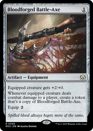 0349 Bloodforged Battle-Axe R Commander: March of the Machine