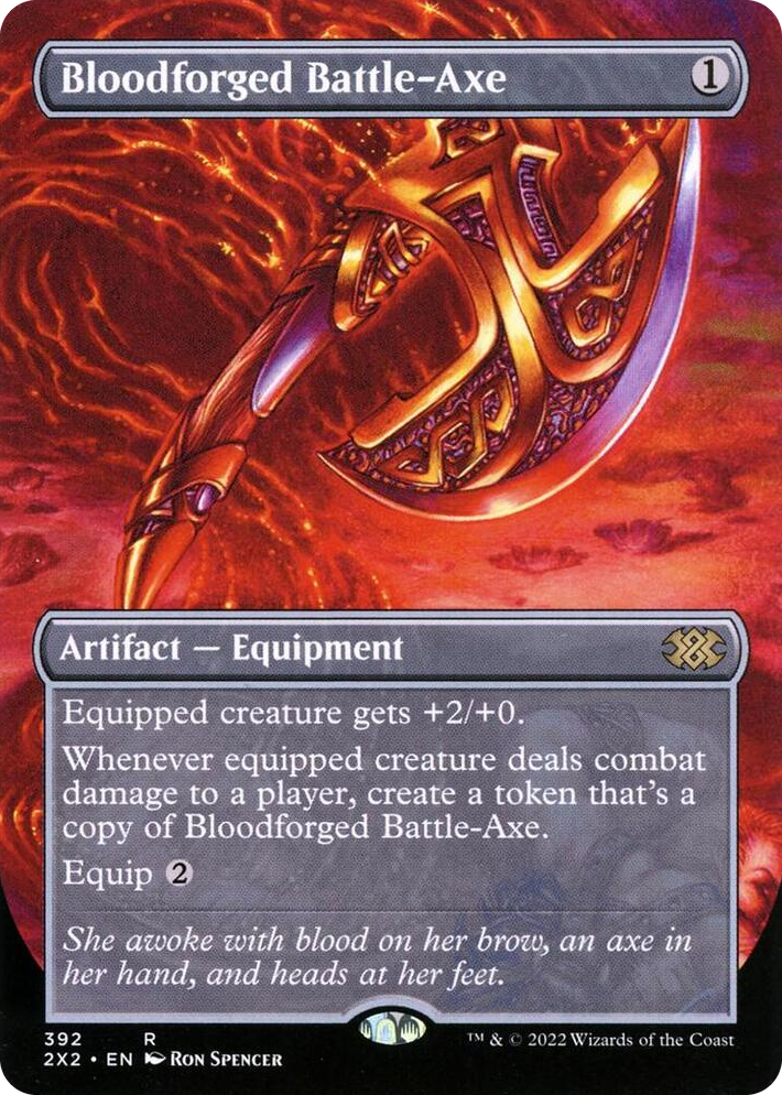 0392 Bloodforged Battle-Axe (Borderless) R Double Masters 2022