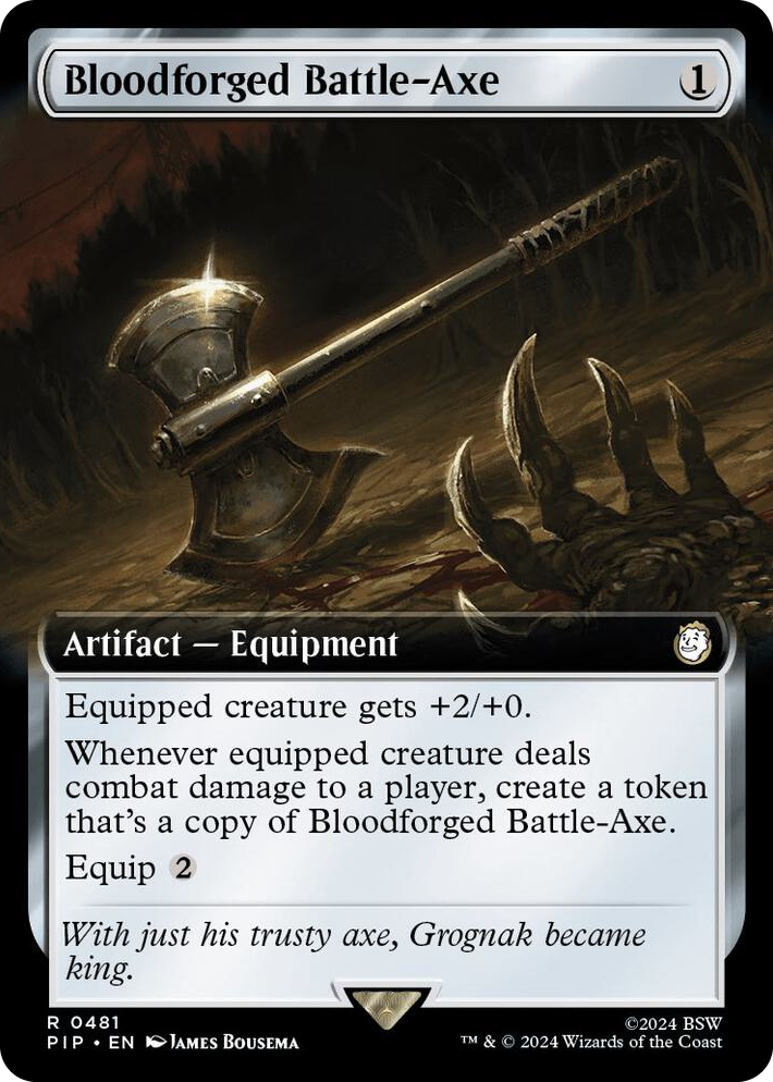 0481 Bloodforged Battle-Axe (Extended Art) R Universes Beyond: Fallout