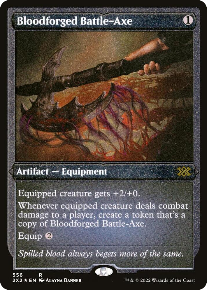 0556 Bloodforged Battle-Axe (Foil Etched) R Double Masters 2022
