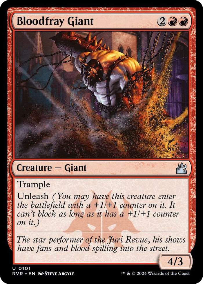 Bloodfray Giant #101 U - Ravnica Remastered Pokemon card