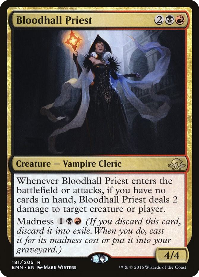 Bloodhall Priest #181 R - Eldritch Moon Pokemon card