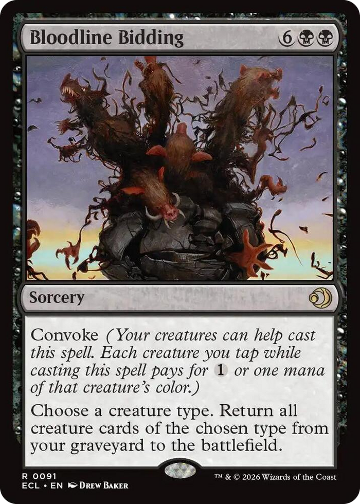 Bloodline Bidding #91 R - Lorwyn Eclipsed Pokemon card