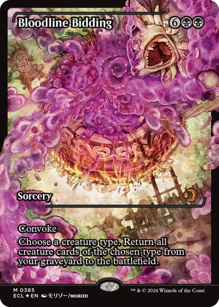 Bloodline Bidding (Showcase) #385 M - Lorwyn Eclipsed Pokemon card
