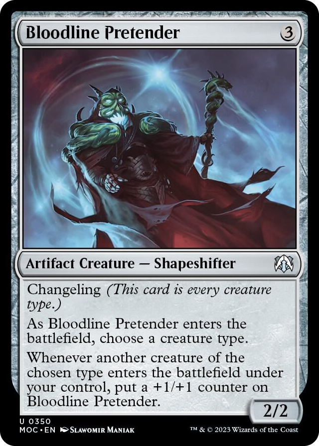 Bloodline Pretender #350 U - Commander: March of the Machine Pokemon card