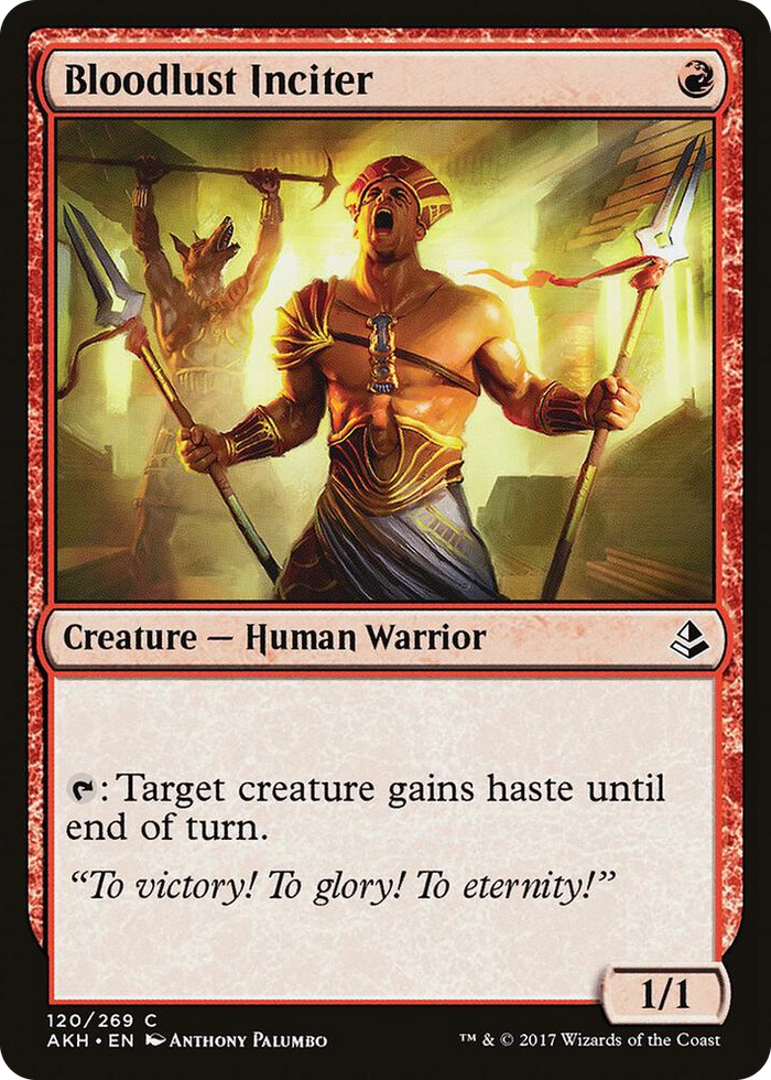 Bloodlust Inciter #120 C - Amonkhet Pokemon card
