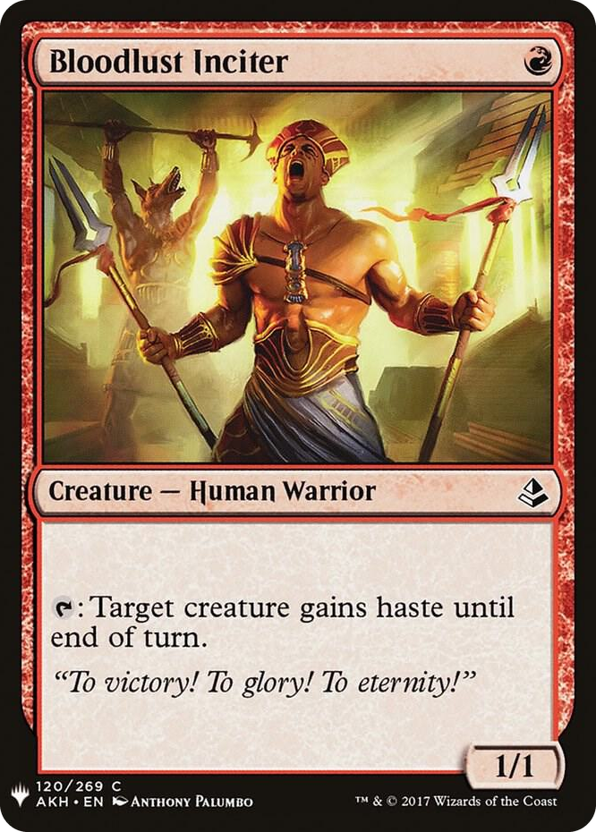0120 Bloodlust Inciter C The List Reprints