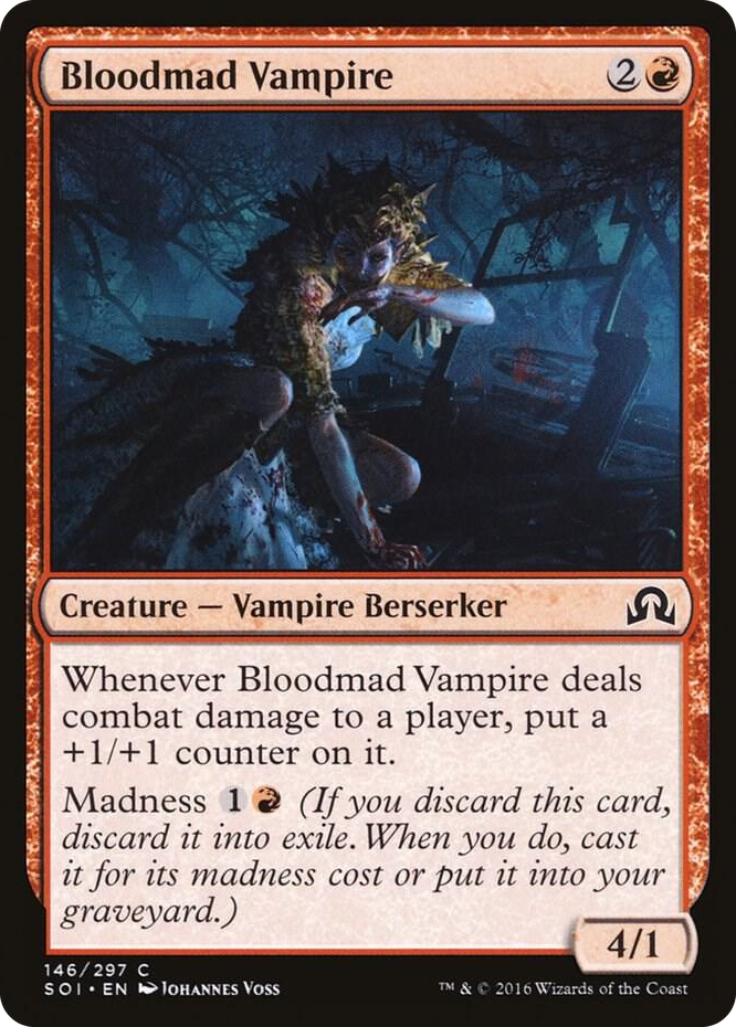 Bloodmad Vampire #146 C - Shadows over Innistrad Pokemon card