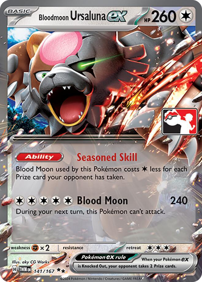 0141 Bloodmoon Ursaluna ex Double Rare Prize Pack Series Cards