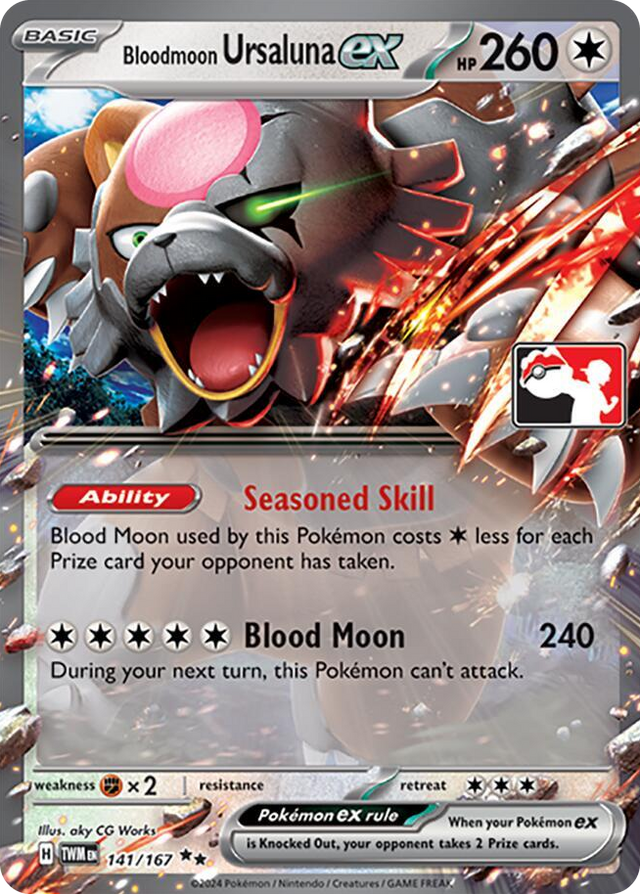 0141 Bloodmoon Ursaluna ex Double Rare Prize Pack Series Cards