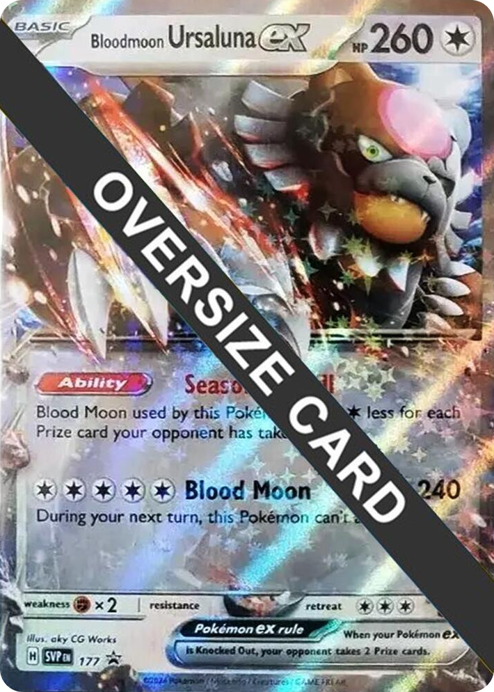 0141 Bloodmoon Ursaluna ex - 177 Double Rare Jumbo Cards