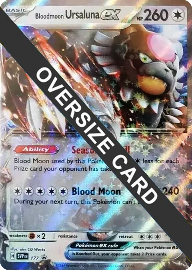 0141 Bloodmoon Ursaluna ex - 177 Double Rare Jumbo Cards