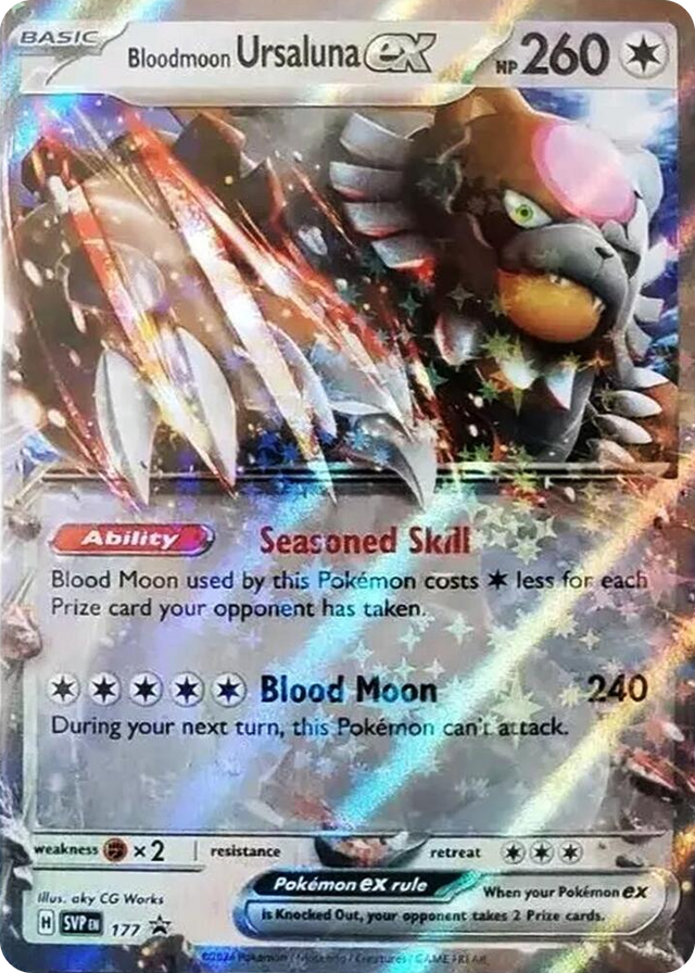 0177 Bloodmoon Ursaluna ex - 177 Promo Scarlet & Violet Promo Cards