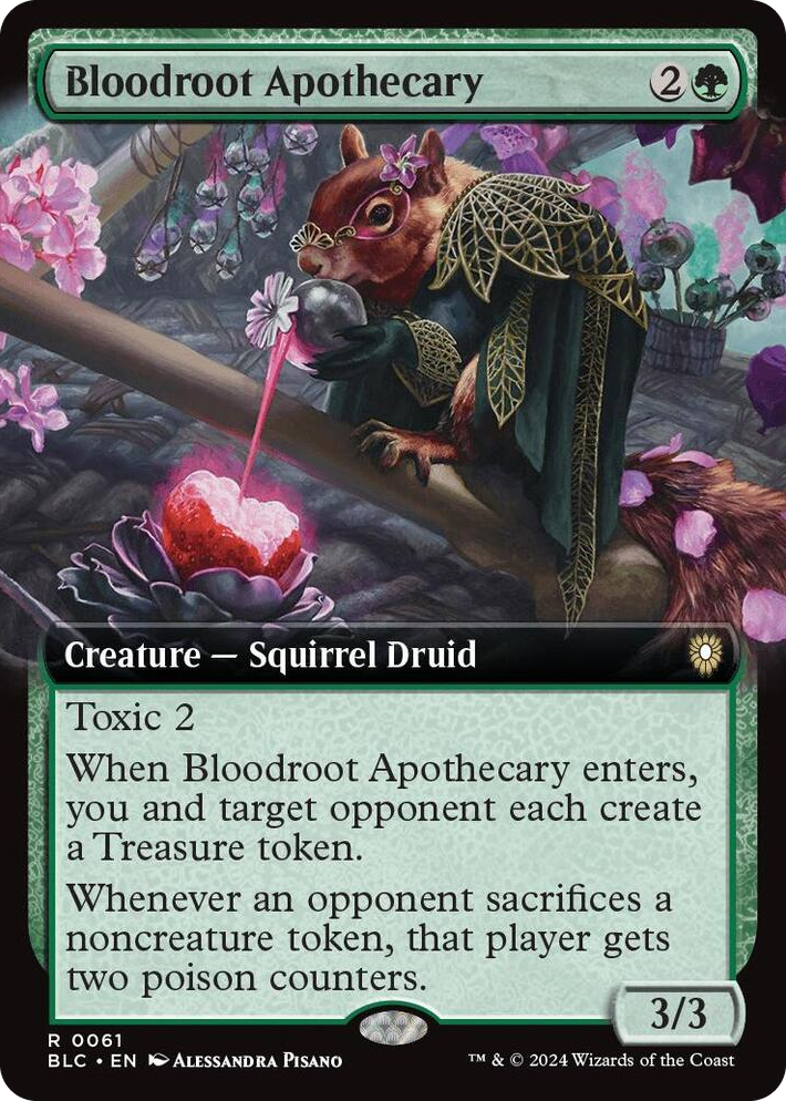 0061 Bloodroot Apothecary (Extended Art) R Commander: Bloomburrow