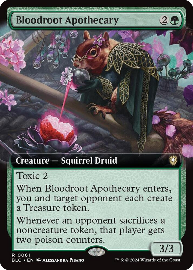 0061 Bloodroot Apothecary (Extended Art) R Commander: Bloomburrow