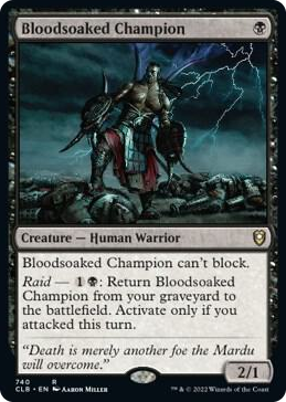 Bloodsoaked Champion #740 R - Commander Legends: Battle for Baldur's Gate Pokemon card