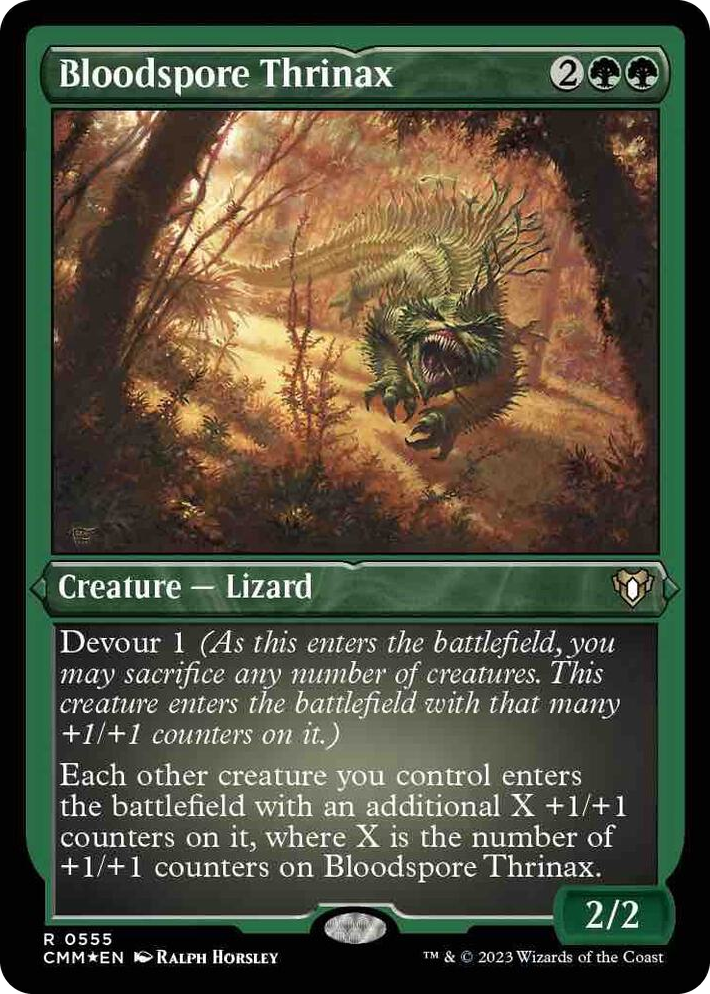 0555 Bloodspore Thrinax (Foil Etched) R Commander Masters