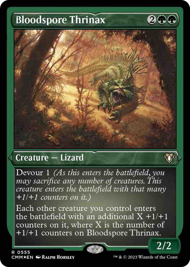 0555 Bloodspore Thrinax (Foil Etched) R Commander Masters