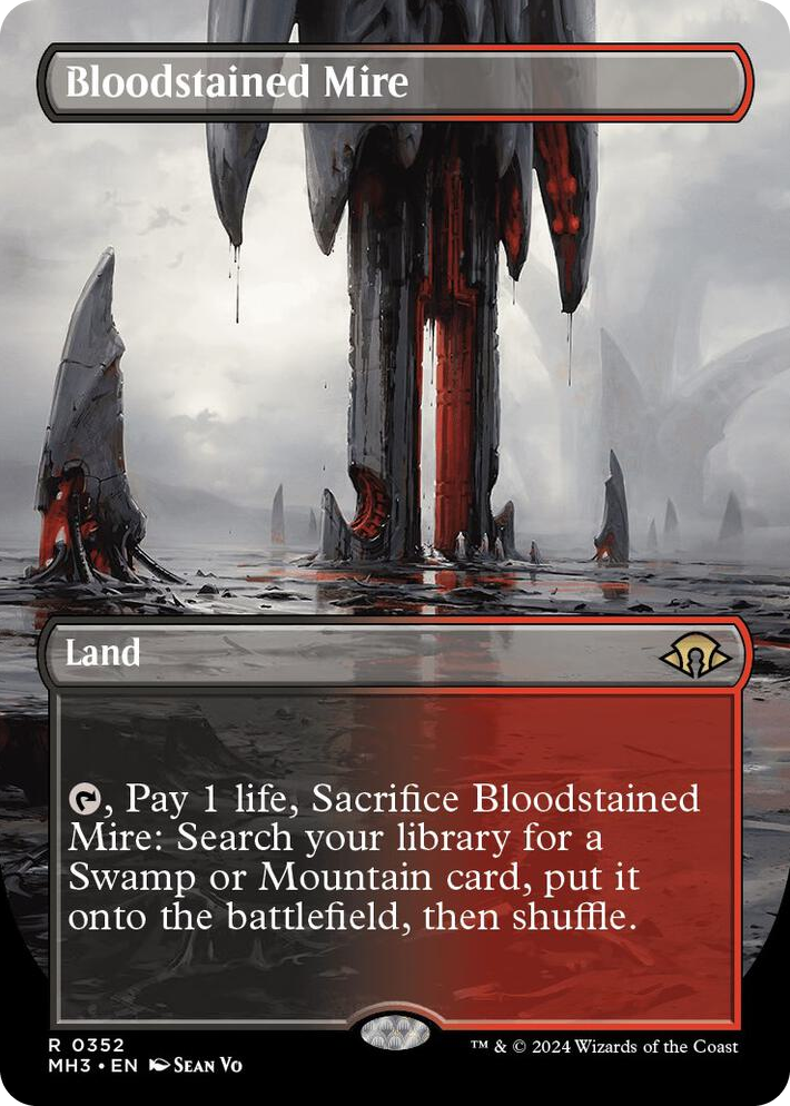 0352 Bloodstained Mire (Borderless) R Modern Horizons 3