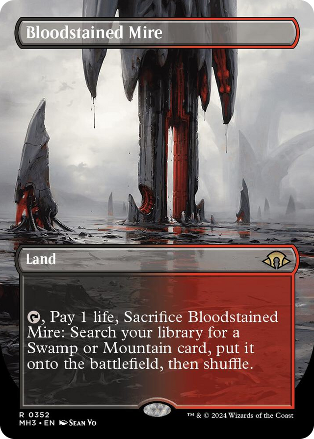0352 Bloodstained Mire (Borderless) R Modern Horizons 3