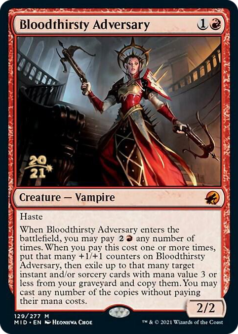 Bloodthirsty Adversary #129 M - Prerelease Cards Pokemon card