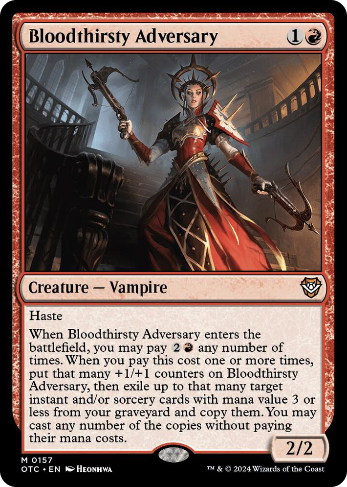 0157 Bloodthirsty Adversary M Commander: Outlaws of Thunder Junction