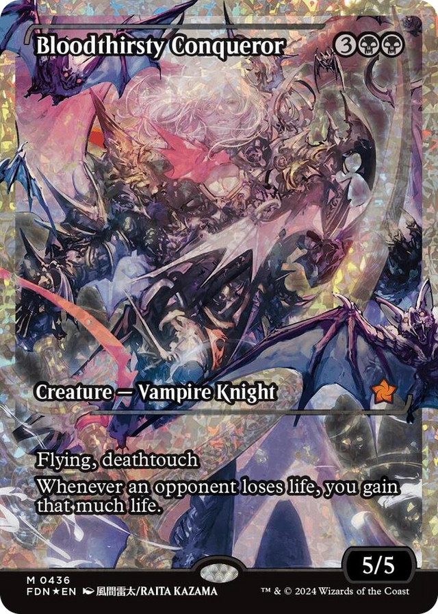 0436 Bloodthirsty Conqueror (Showcase) (Fracture Foil) M Foundations