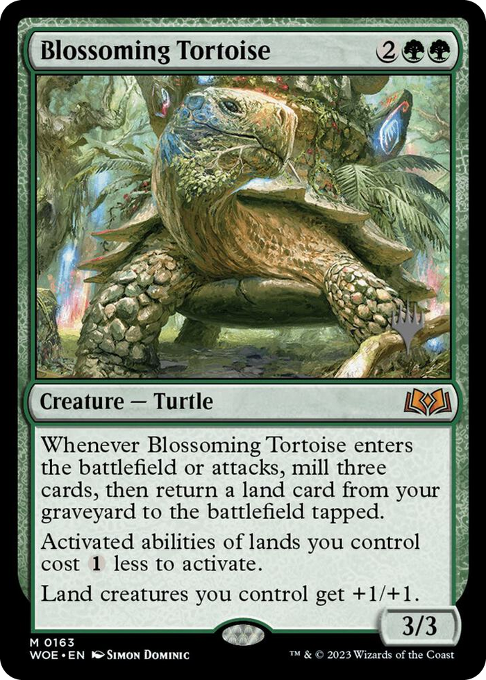 Blossoming Tortoise #163 M - Promo Pack: Wilds of Eldraine Pokemon card