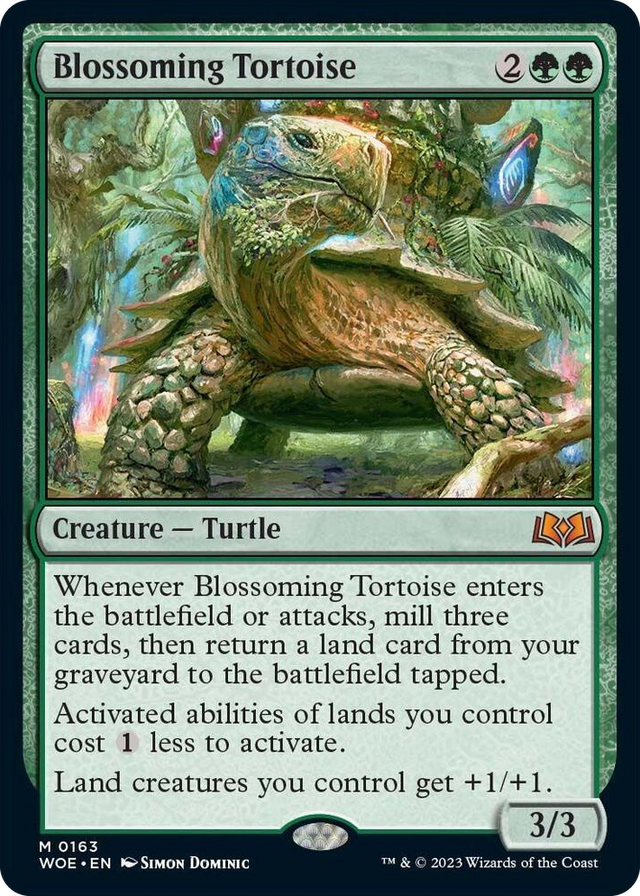 0163 Blossoming Tortoise M Wilds of Eldraine