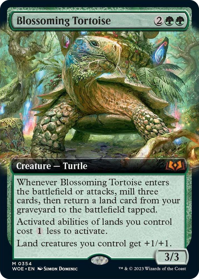 0354 Blossoming Tortoise (Extended Art) M Wilds of Eldraine