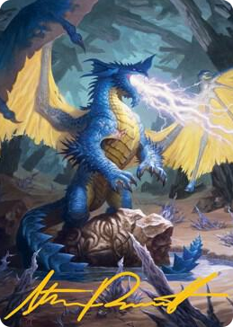 0073 Blue Dragon Art Card (Gold-Stamped Signature) S Art Series: Adventures in the Forgotten Realms