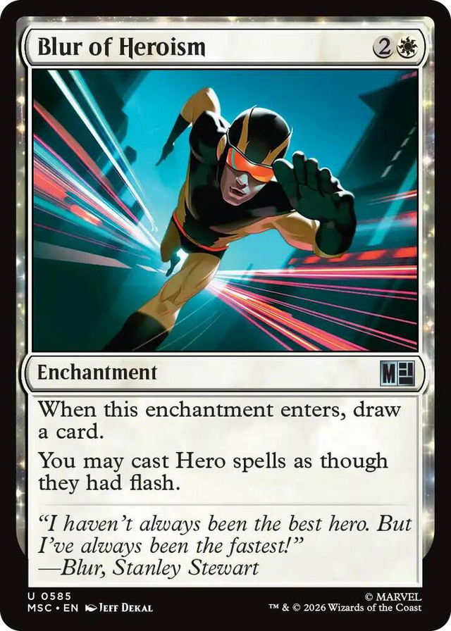 0585 Blur of Heroism U Commander: Marvel Super Heroes