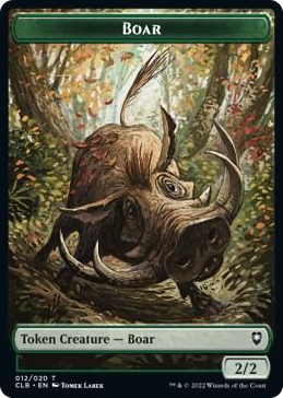 0012 Boar // Ogre Double-Sided Token T Commander Legends: Battle for Baldur's Gate