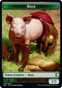 0005 Boar // Spirit Double-Sided Token T Commander: Kaldheim