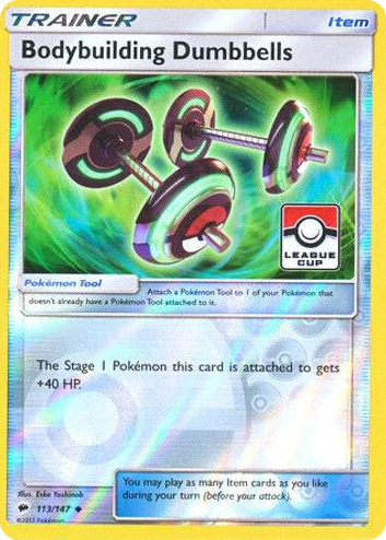 0113 Bodybuilding Dumbbells - 113/147 (League Cup) Promo League & Championship Cards